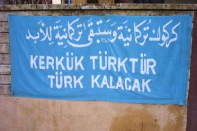 Kerkük'e sözde Kürdistan bayrağı