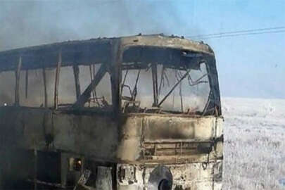 Kazakistan'daki feci otobüs yangınına ilişkin ön rapor açıklandı