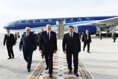 Azerbaycan Devlet Başkanı Türkmenistan'da