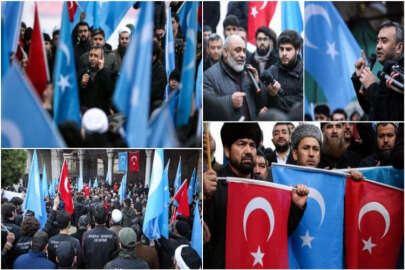 İstanbul'da Uygur Türklerine yönelik zulüm protesto edildi