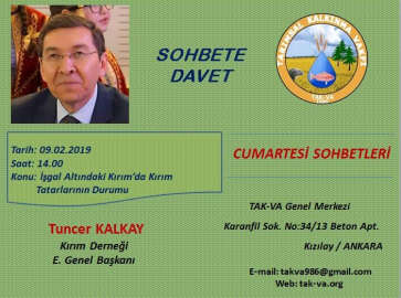 Ankara'da "İşgal Altındaki Kırım'da Kırım Tatarlarının Durumu" konulu konferans düzenlenecek