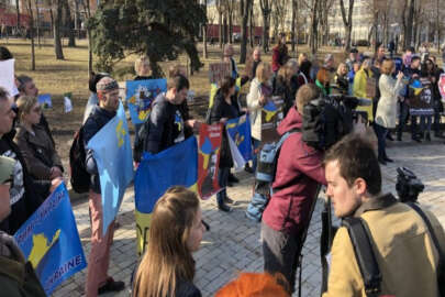 Şevçenko’nun doğum gününde Kırımlılarla dayanışma eylemi