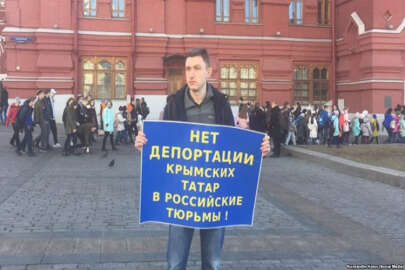 Moskova'da "Kırım Tatarlarının Sürgününe Hayır" eylemi