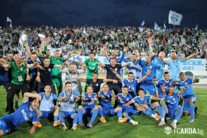 Bulgaristan Kırcaali futbol takımı Arda, birinci lige yükseldi