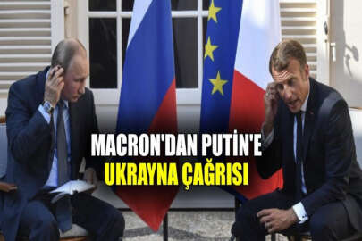 Macron'dan Putin'le görüşmesinde  Ukrayna vurgusu