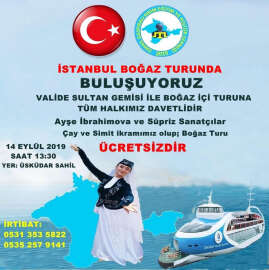 İsmail Gaspıralı Kırım Eğitim ve Kültür Derneğinden boğaz turu etkinliği