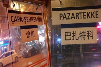 İBB'den anlamsız Çince tabela jesti!