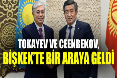 Kazakistan Cumhurbaşkanı Tokayev ve Kırgızistan Cumhurbaşkanı Ceenbekov, Bişkek'te bir araya geldi
