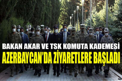 Bakan Akar ve TSK komuta kademesi Bakü'de