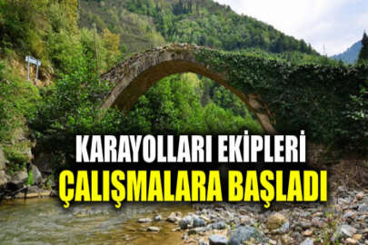 Giresun'da sel felaketinde yıkılan köprünün yenisi yapılıyor