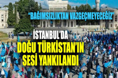 İstanbul'da Çin baskılarına karşı Doğu Türkistan eylemi