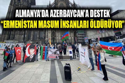 Almanya'da Ermenistan'ın Azerbaycan topraklarına saldırılarına protesto