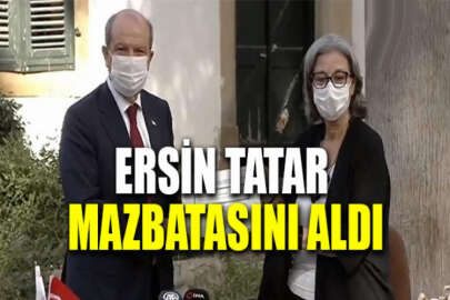 KKTC'nin yeni Cumhurbaşkanı Ersin Tatar mazbatasını aldı
