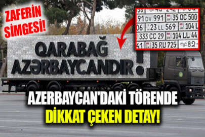 Azerbaycan'daki törende dikkat çeken detay: İşte büyük zaferin simgesi!