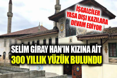 Kırım'da Selim Giray Han'ın kızına ait olduğu tahmin edilen 300 yıllık yüzük bulundu
