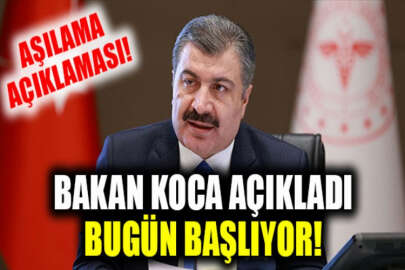 Bakan Koca: 80 yaş üzeri aşılama başlıyor