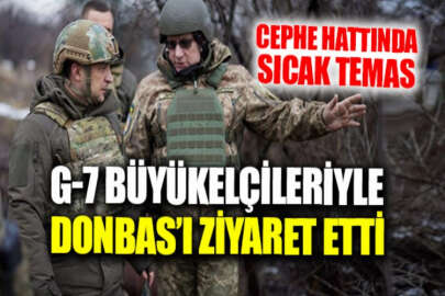 Ukrayna Cumhurbaşkanı Zelenskıy, G7 ülkelerinin büyükelçileriyle Donbas cephesini ziyaret etti