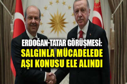Cumhurbaşkanı Erdoğan, KKTC Cumhurbaşkanı Tatar ile görüştü