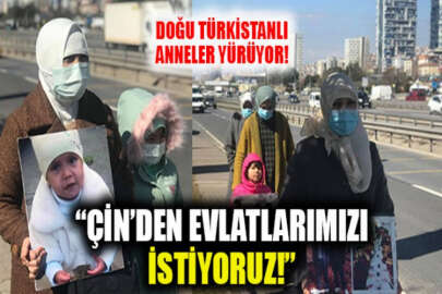 Doğu Türkistan anneler, Ankara'ya yürüyüşüne devam ediyor!