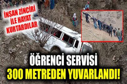 Batman'da öğrenci servisi 300 metreden yuvarlandı!