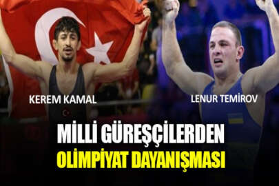 Türk güreşçi Kerem Kamal ve Kırım Tatar güreşçi Lenur Temirov'dan olimpiyat dayanışması