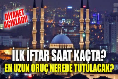 Diyanet açıkladı: En uzun ve en kısa oruç hangi ilde tutulacak?