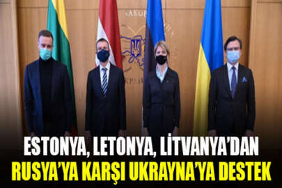 Estonya, Letonya, Litvanya Dışişleri Bakanları Ukrayna'yı ziyaret etti