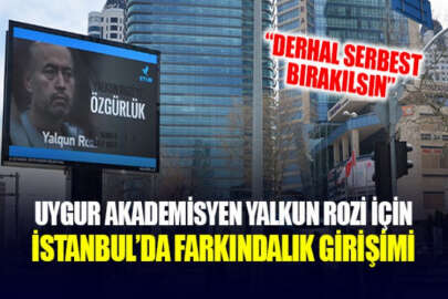 Toplama kampına atılan Uygur akademisyen Yalkun Rozi için İstanbul'da farkındalık etkinliği