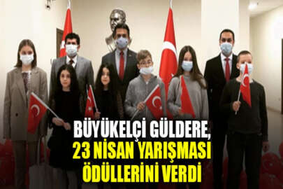 Türkiye'nin Kıyiv Büyükelçiliğinde, 23 Nisan yarışması galipleri ödüllendirildi