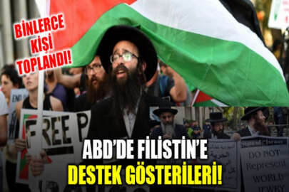ABD'de Filistin'e destek gösterisi: Filistinli çocukların bombalanması herkesi rahatsız etmeli!