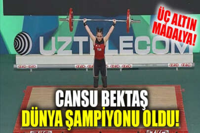 Milli halterci Cansu Bektaş'tan Gençler Dünya Şampiyonası'nda 3 altın madalya
