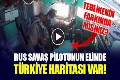 Rus savaş pilotunun elinde skandal Türkiye haritası!