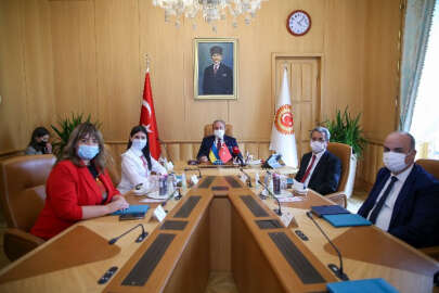 Ukrayna heyeti, TBMM Başkanı ile görüştü