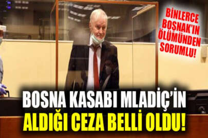 Bosna Kasabı Mladiç'in ömür boyu hapis cezası onandı