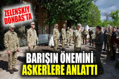 Ukrayna Cumhurbaşkanı Zelenskıy, Donbas cephe hattını ziyaret etti