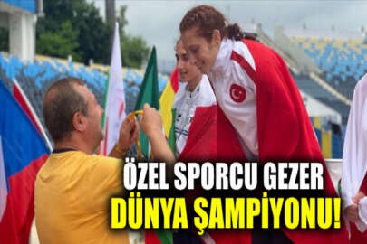 Özel sporcu Muhsine Gezer Polonya'da dünya şampiyonu oldu!