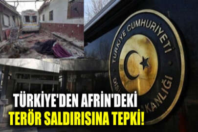 Türkiye'den, bölücü terör örgütü PKK/YPG/SDG'nin Afrin'de düzenlediği saldırıya tepki