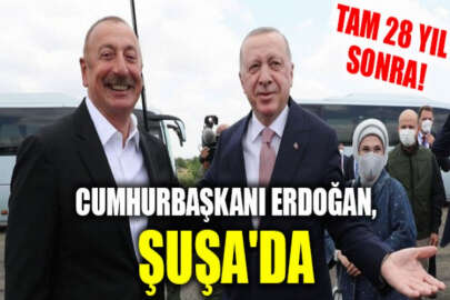Erdoğan, İlham Aliyev ile birlikte Suşa'da