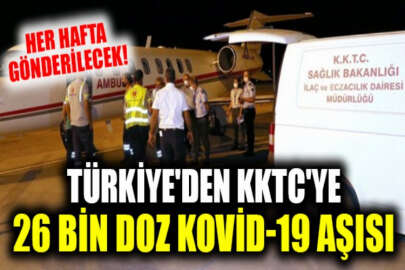 Türkiye, KKTC'ye 26 bin doz Kovid-19 aşısı daha gönderdi