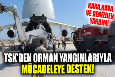 TSK; kara, hava ve denizden orman yangınlarıyla mücadeleye destek veriyor