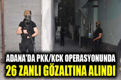 Adana'da PKK/KCK operasyonunda 26 zanlı gözaltına alındı