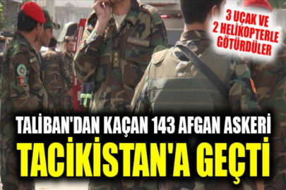 Taliban'dan kaçan 143 Afgan askeri 3 uçak ve 2 helikopterle Tacikistan'a geçti