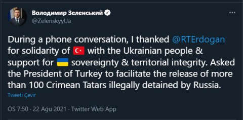 Zelenskıy, Erdoğan ile telefonda görüştü