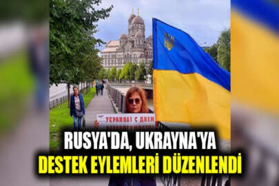 Rusya'da, Ukrayna'ya destek eylemleri düzenlendi