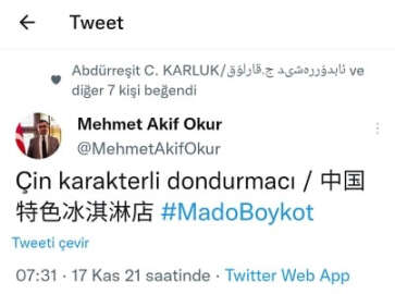 Uygurların toplantısını iptal ettiren ve "Ben Çinliyim" diyen MADO'nun sahibi Kanbur'a tepkiler çığ gibi!
