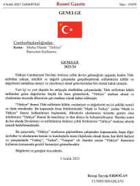 Resmi Gazete: Made in Turkey ibaresi kaldırıldı