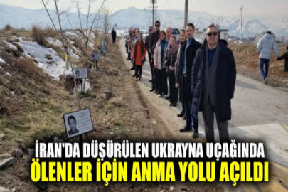 İran'da düşürülen Ukrayna uçağında hayatını kaybedenler için yapılan anma yolu açıldı