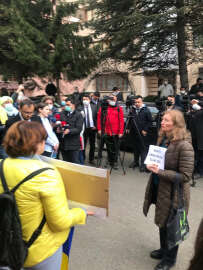 Rusya'nın Ukrayna saldırısı, Ankara'da Ukraynalılar ve Kırım Tatarları tarafından protesto edildi