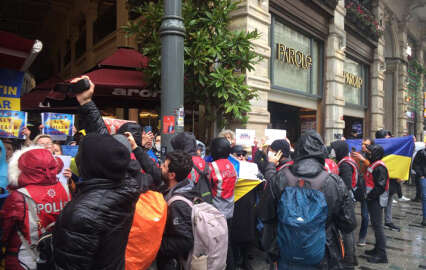 Rusya'nın Ukrayna'ya saldırısı İstanbul'da protesto edildi