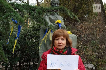 İşgal altındaki Kırım'da "Savaşa Hayır" eylemi